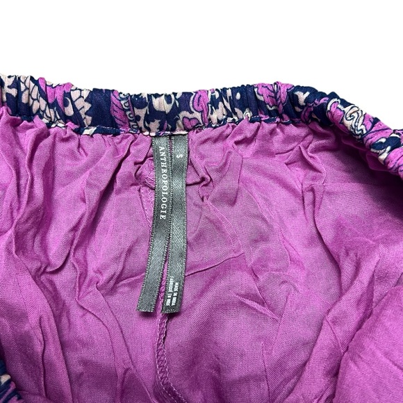 Anthropologie Bohemian Ruffled Paisley Maxi Skirt & Top Set Purple Size Small - Picture 9 of 11